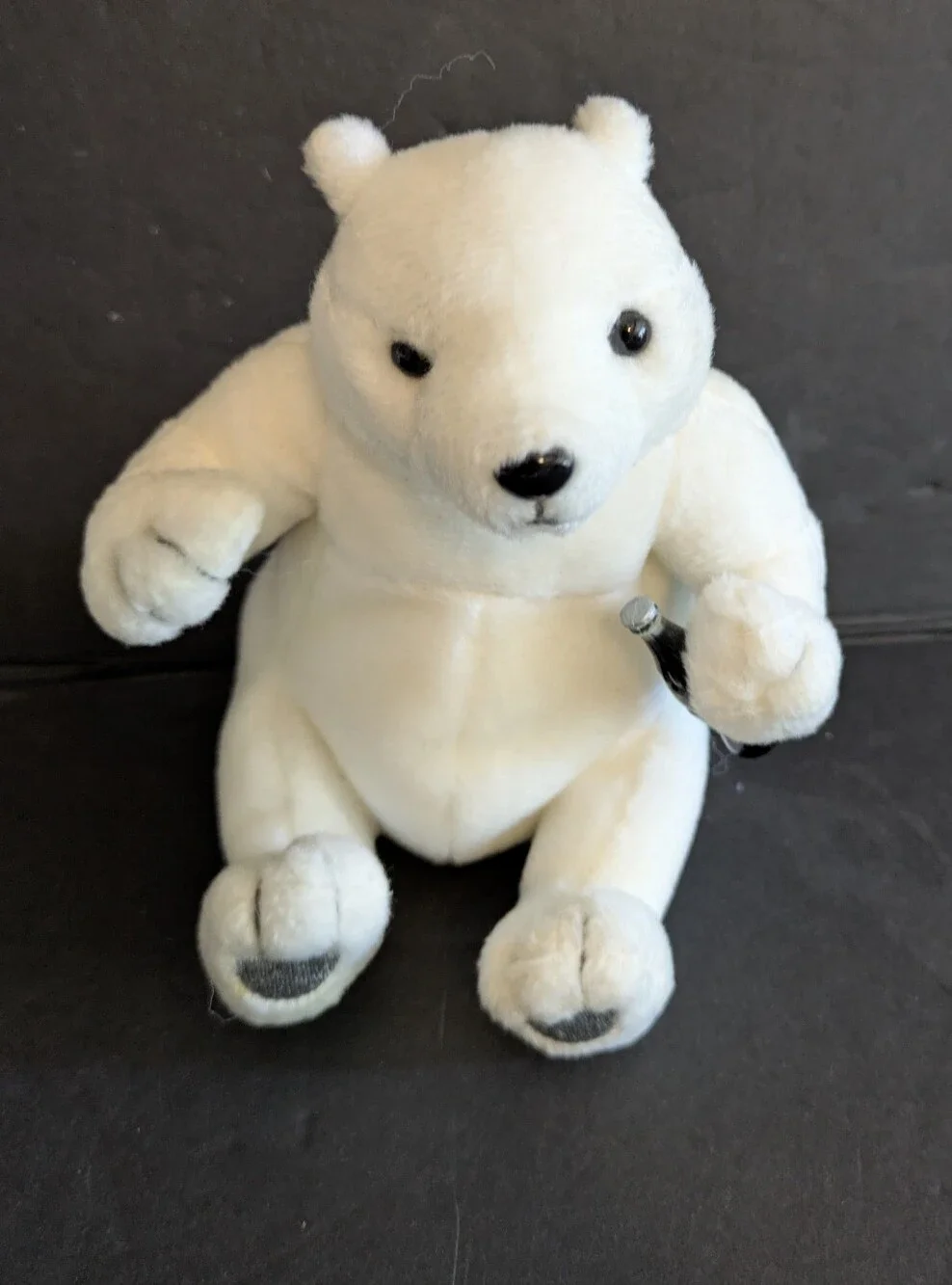 Coca Cola Plush Polar Bear Family with Green & Red Scarfs  & Cola Bottles 1993